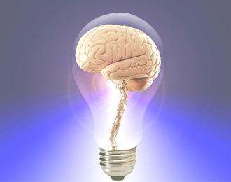 Lampa med hjärna i