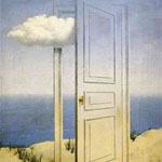 Dörr som öppnas av ett moln